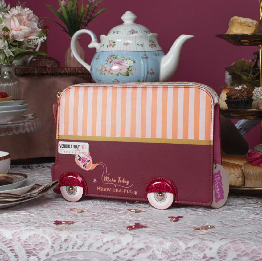 Vendula Perfectly Pink Afternoon Tea Bus Pouch Bag