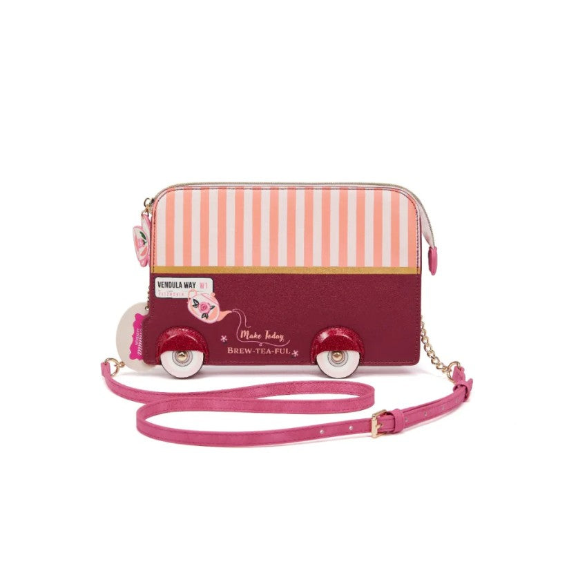 Vendula Perfectly Pink Afternoon Tea Bus Pouch Bag