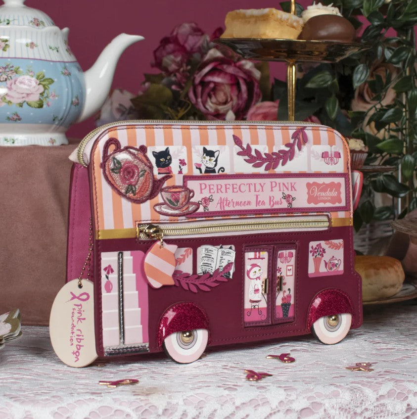 Vendula Perfectly Pink Afternoon Tea Bus Pouch Bag