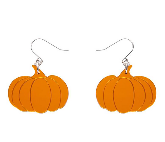 Erstwilder Pumpkin Mirror Drop Earrings Orange