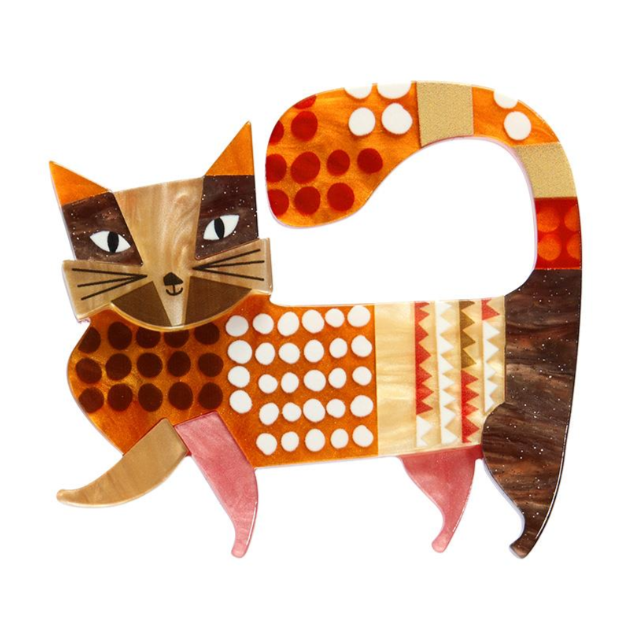 Erstwilder Clare Youngs A Cat Named Purr Brooch Shoe Fun