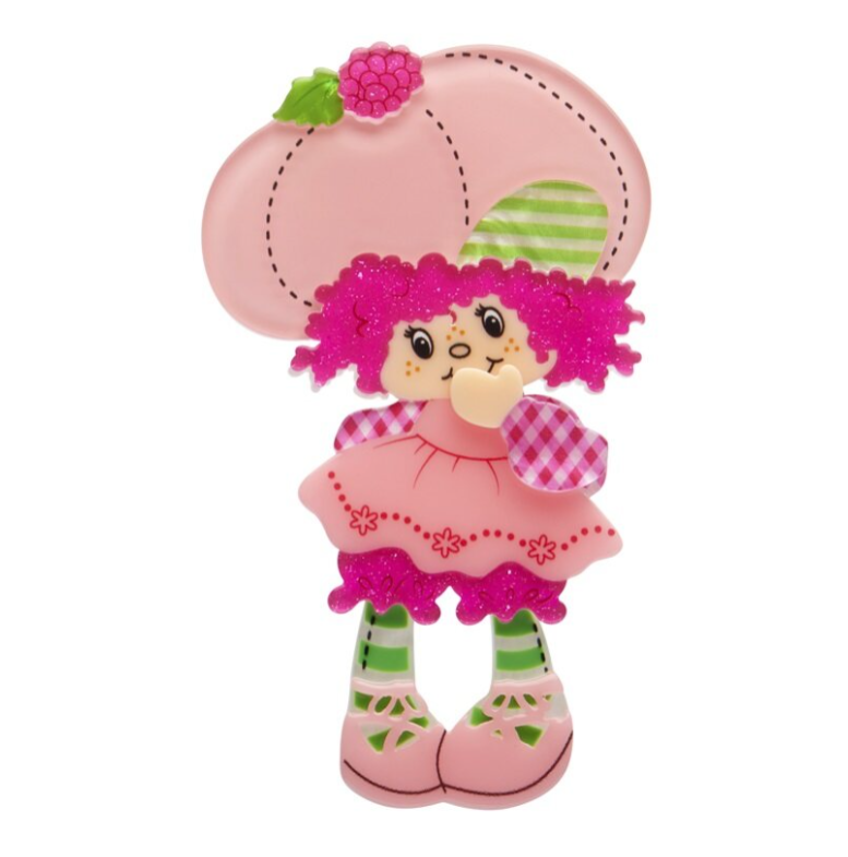 Erstwilder Strawberry Shortcake Raspberry Tart Brooch