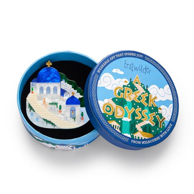 Erstwilder A Greek Odyssey Santorini Sunsets Brooch