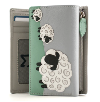 Mala Valais Sheep Large Tri Fold Purse