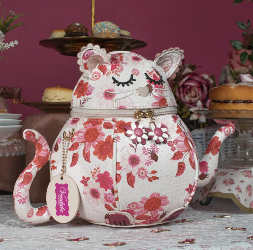 Vendula Perfectly Pink Afternoon Tea Bus Kitty Teapot
