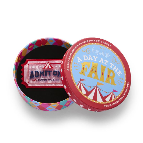 Erstwilder A Day at the Fair Ticket To Ride Brooch