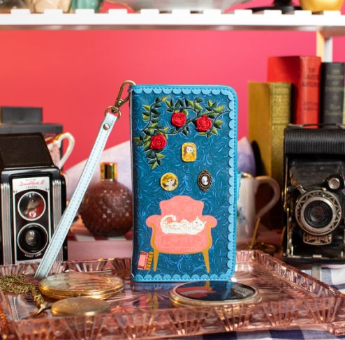 Vendula Vintage Rose Universal Flip Phone Wallet