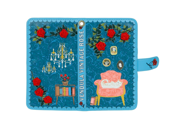 Vendula Vintage Rose Universal Flip Phone Wallet