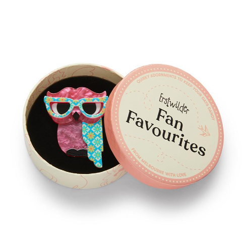 Erstwilder Fan Favs Waldo the Wacky Wise Owl Brooch