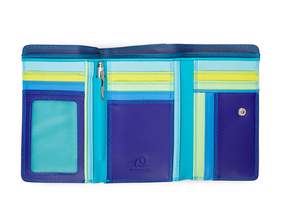 Mywalit Medium Tri Fold with Outer Zip Purse Seascape