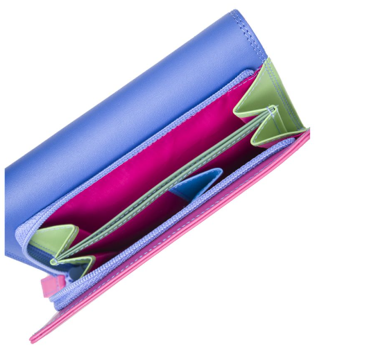 Mywalit Medium Tri Fold with Outer Zip Purse Viola