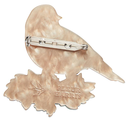 Erstwilder Fleur Harris Wondrous Warbler Brooch