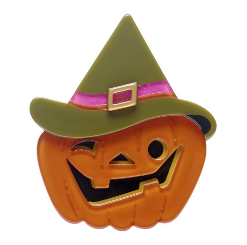 Erstwilder Megan Roy Haunted at Heart Witch O'Lantern Brooch