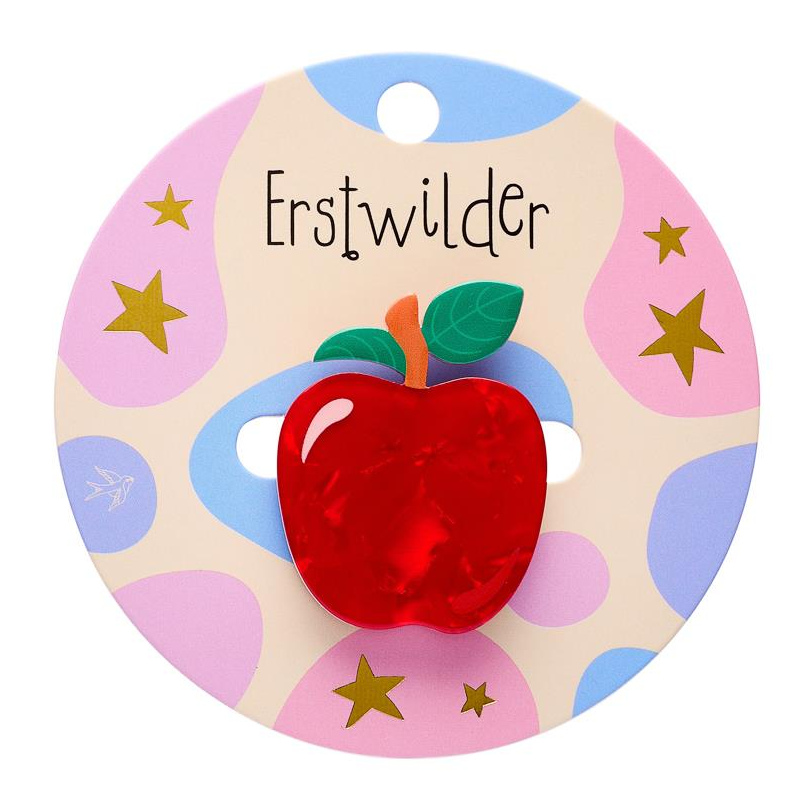 Erstwilder Pete Cromer Fairy Tales Apple Simplified Mini Brooch