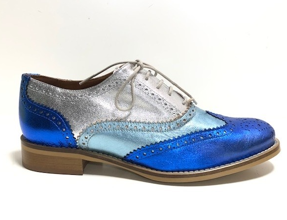 Rock n Dot Francesca Metallic Blues