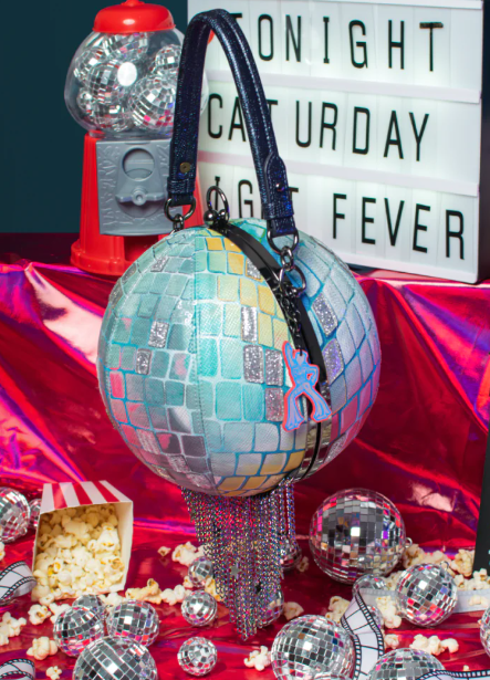 Vendula Kittys Drive In Movie Caturday Night Fever Disco Ball Bag