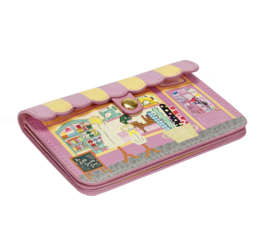 Vendula Sewing Shop Raspberry Edition Accordian Card Wallet