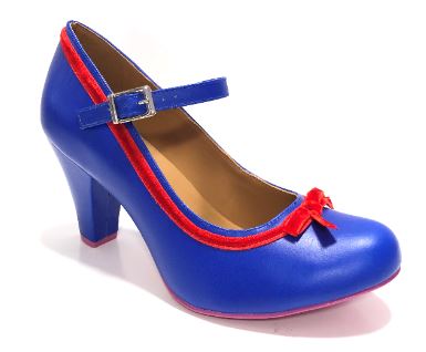 Cristofoli Autumnal Eileen Colbalt Blue with Red Ribbon