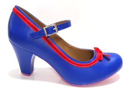 Cristofoli Autumnal Eileen Colbalt Blue with Red Ribbon