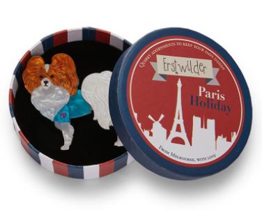 Erstwilder Paris Holiday Papillon En Bleu Brooch