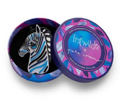 Erstwilder Pete Cromer Wildlife The Zealous Zebra Brooch
