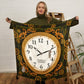 Vendula Tick Tock Clock Large Satin Square Scarf