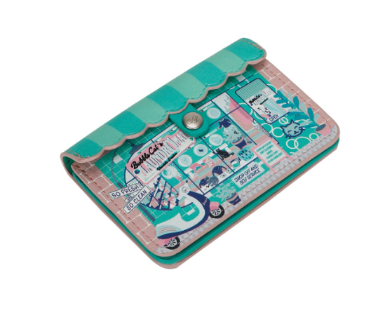Vendula Bubble Cats Laundromat Accordian Card Wallet