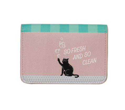 Vendula Bubble Cats Laundromat Accordian Card Wallet