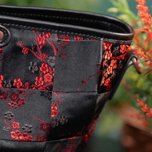 PREORDER Vendula Butterfly Garden Woven Large Ari Bag