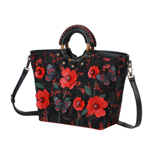 PREORDER Vendula Butterfly Garden Woven Large Ari Bag