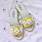 The Vibe is Flower Power In Lemon with Fresh White Flowers