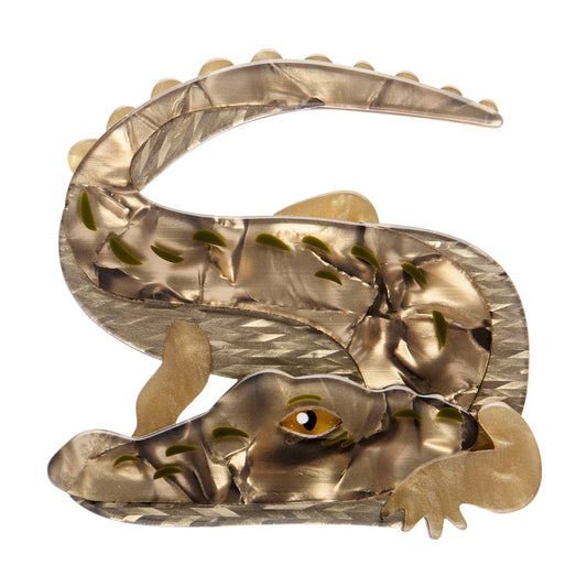 Erstwilder Australiana Crikey the Saltwater Crocodile Brooch