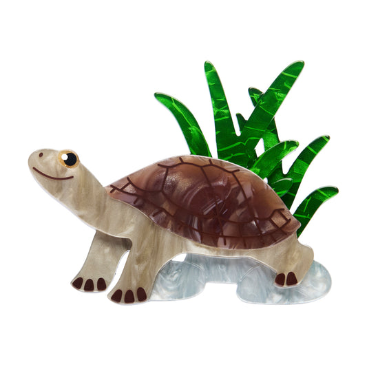 Erstwilder Australiana Rheo the River Turtle Brooch