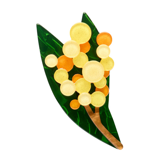 Erstwilder Australiana Golden Wattle Brooch