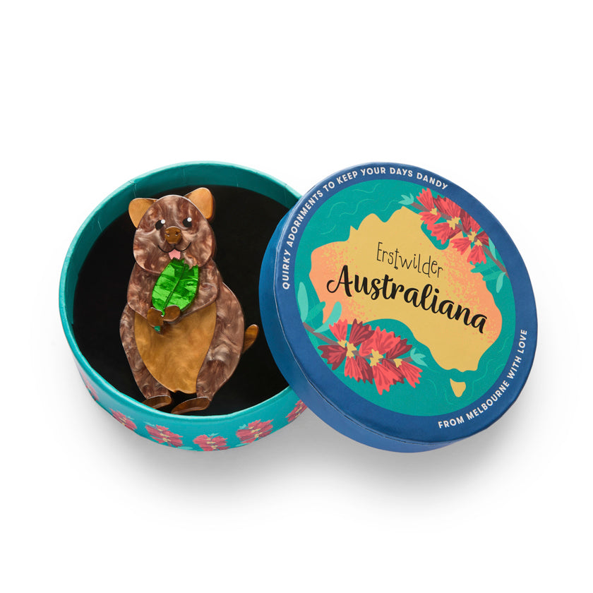Erstwilder Australiana Quinn the Quokka Brooch