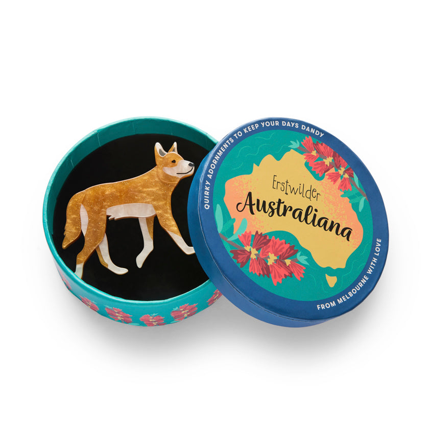 Erstwilder Australiana Dave the Dingo Brooch