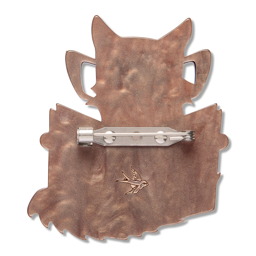 Erstwilder Puss in Books Brooch