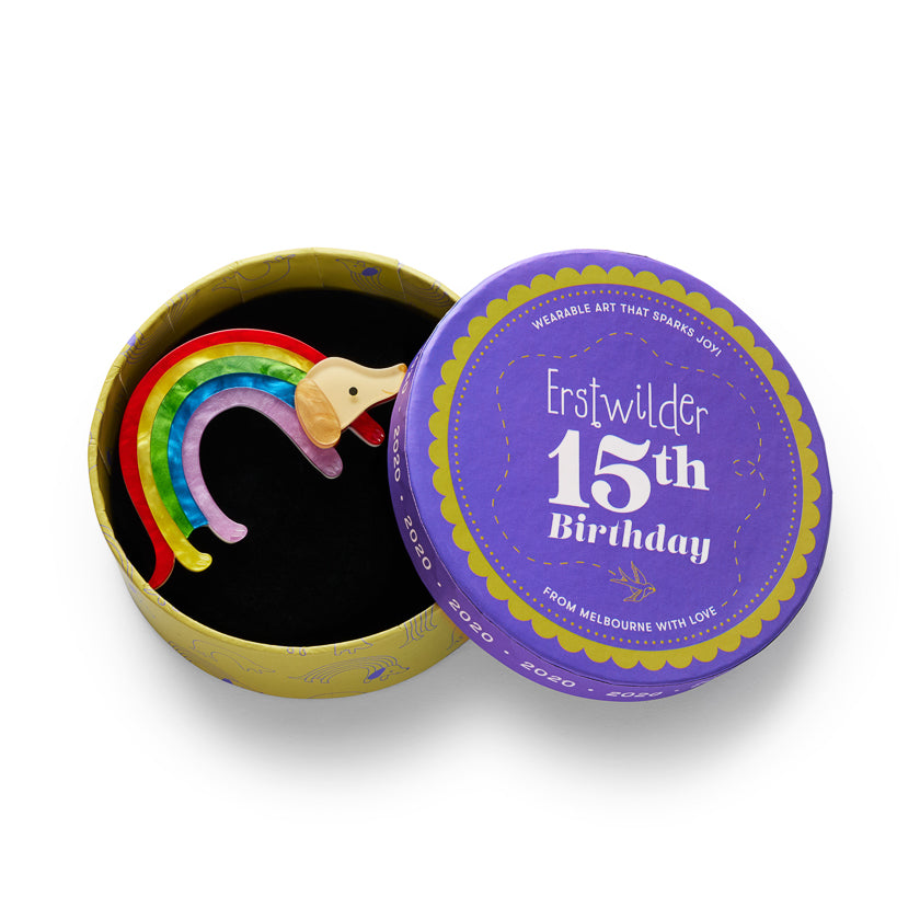 Erstwilder Rainbow Ruff Brooch