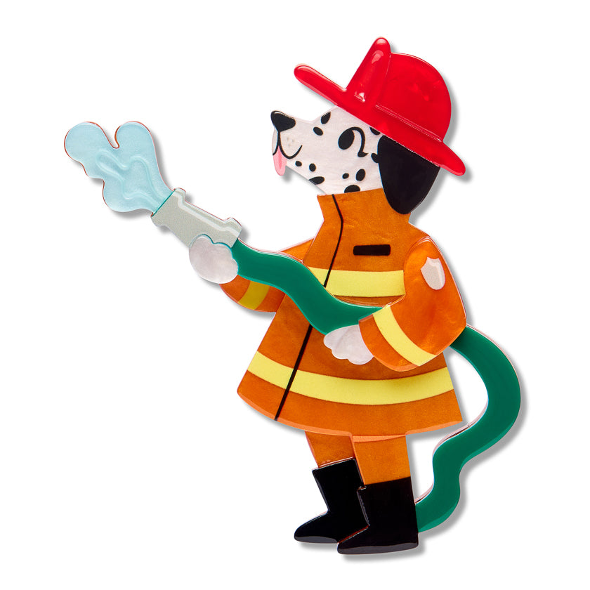 Erstwilder Wild at Work Fire Chief Spot Brooch