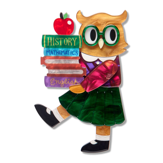 Erstwilder Wild at Work Professor Hootsworth Brooch