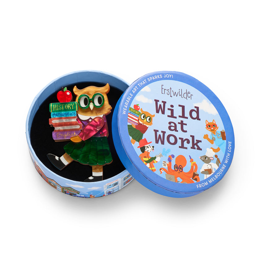 Erstwilder Wild at Work Professor Hootsworth Brooch