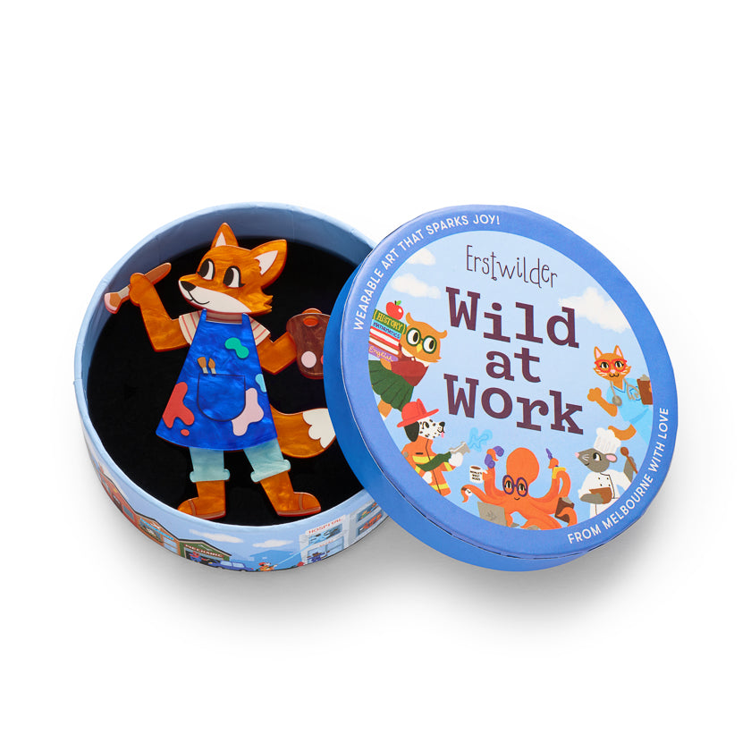 Erstwilder Wild at Work Fine Art Frankie Brooch