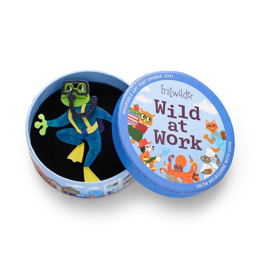Erstwilder Wild at Work Slick Swimmer Brooch