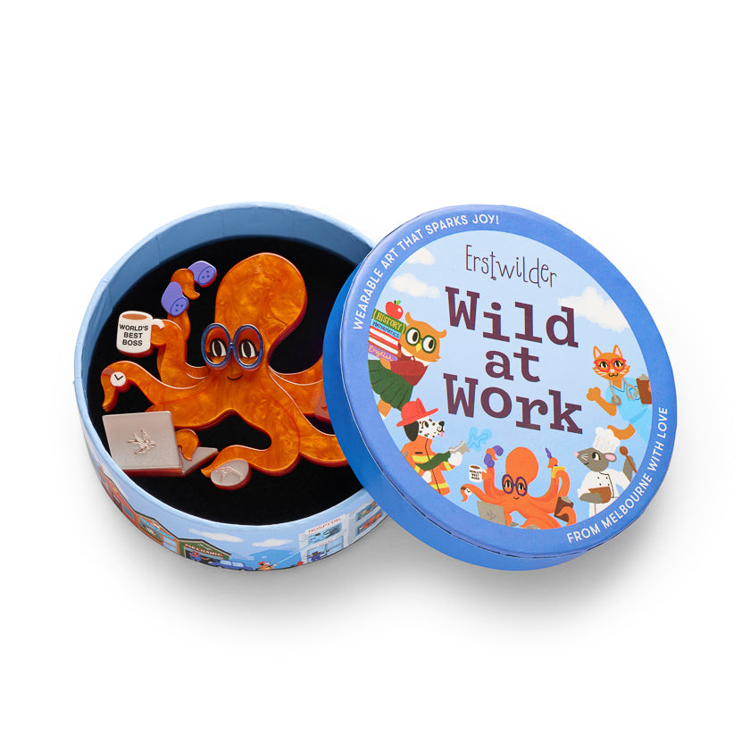 Erstwilder Wild at Work Ollie Inkwell Brooch
