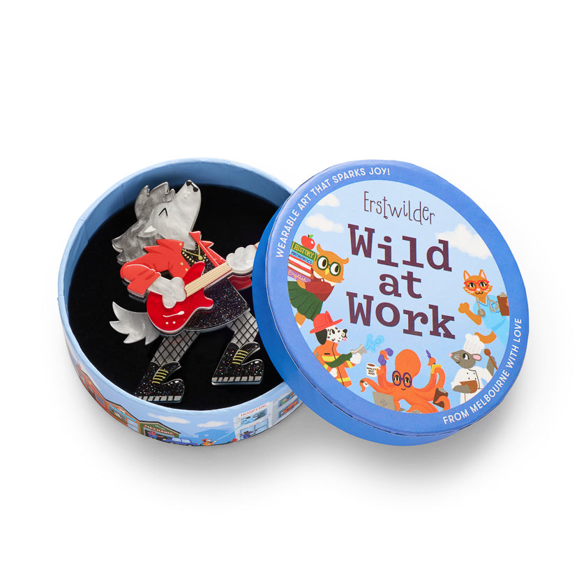 Erstwilder Wild at Work Howl Shredder Brooch