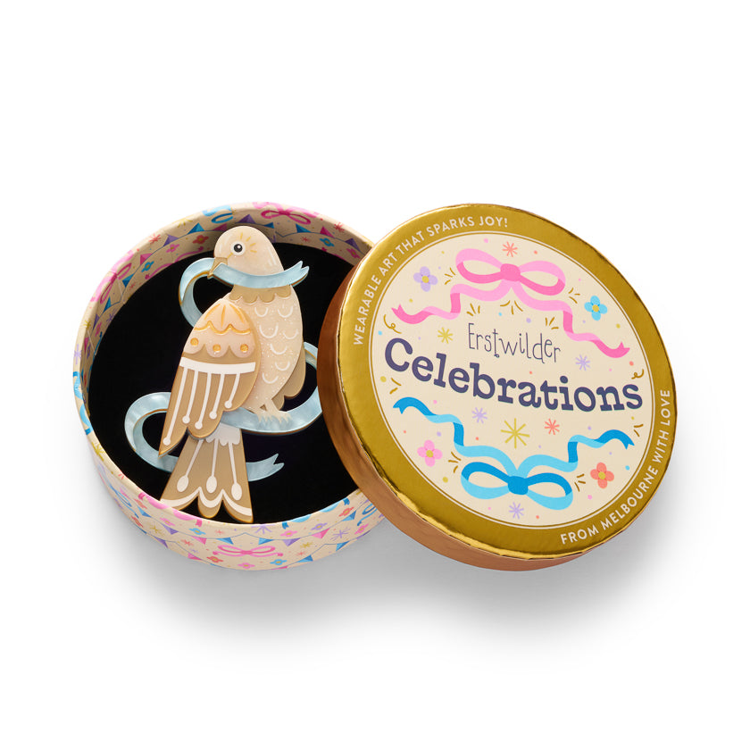 Erstwilder Celebrations Blue Ribbon Days Brooch