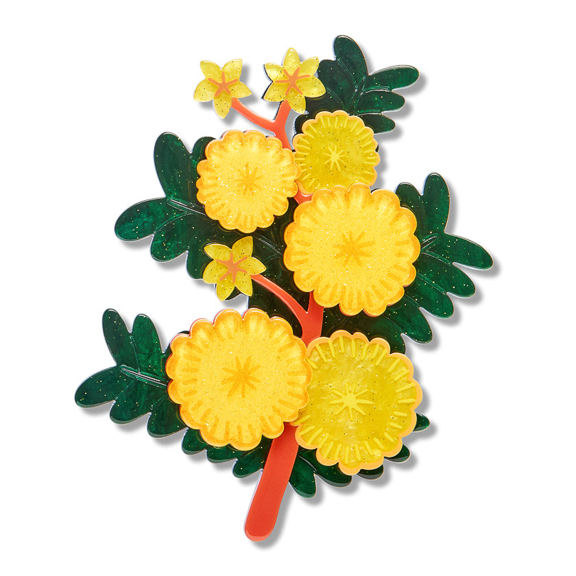 Erstwilder x Royal Botanic Gardens Victoria Sunshine Wattle Brooch