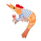 Erstwilder Pascal the Parisian Prawn Brooch