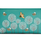 Mala Moonflower Bees Compact Bee Purse Turquoise