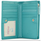 Mala Moonflower Bees Compact Bee Purse Turquoise